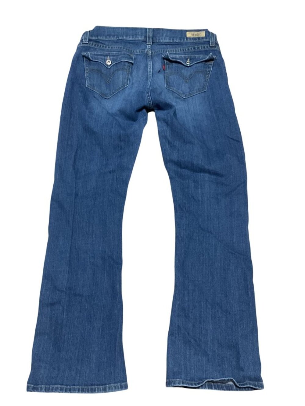 Levi's 542 Tilted Flare Jeans Size 14 Low Rise Blue Denim Classic Style Stretch